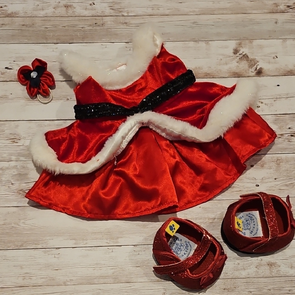 Build-a-Bear Red Christmas Outfit